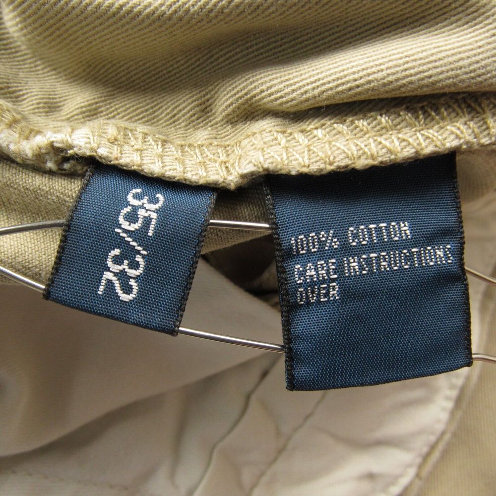 Polo Vintage Ralph Lauren Pant Men 35X32 (29.5) Beige Chino Classic Fit Academia - Picture 4 of 8